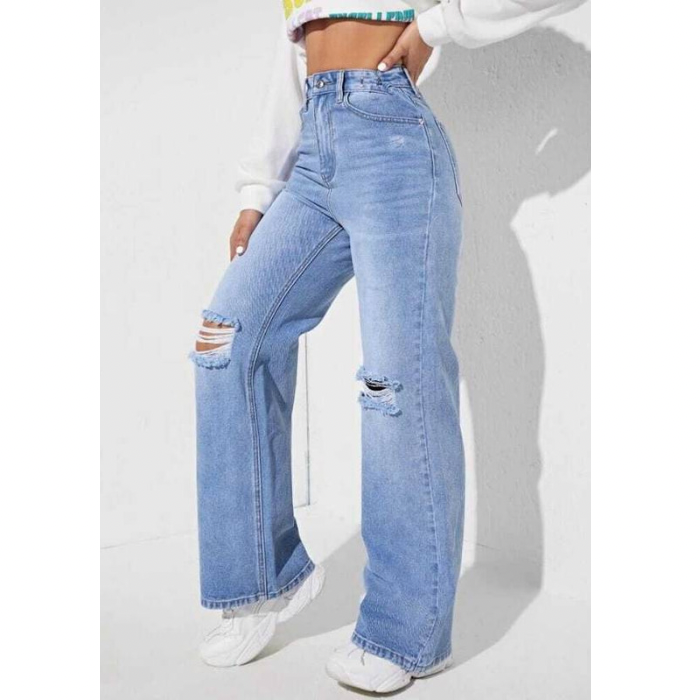 Ripped Drip Ice Mom Fit Denim - 3058T