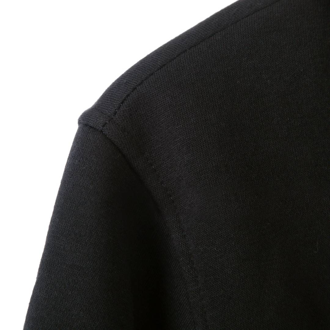 Black Solid Hoodies For Men