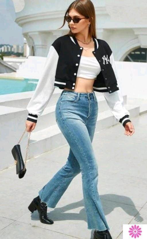 Women's Fleece Color Block Cropped Jacket