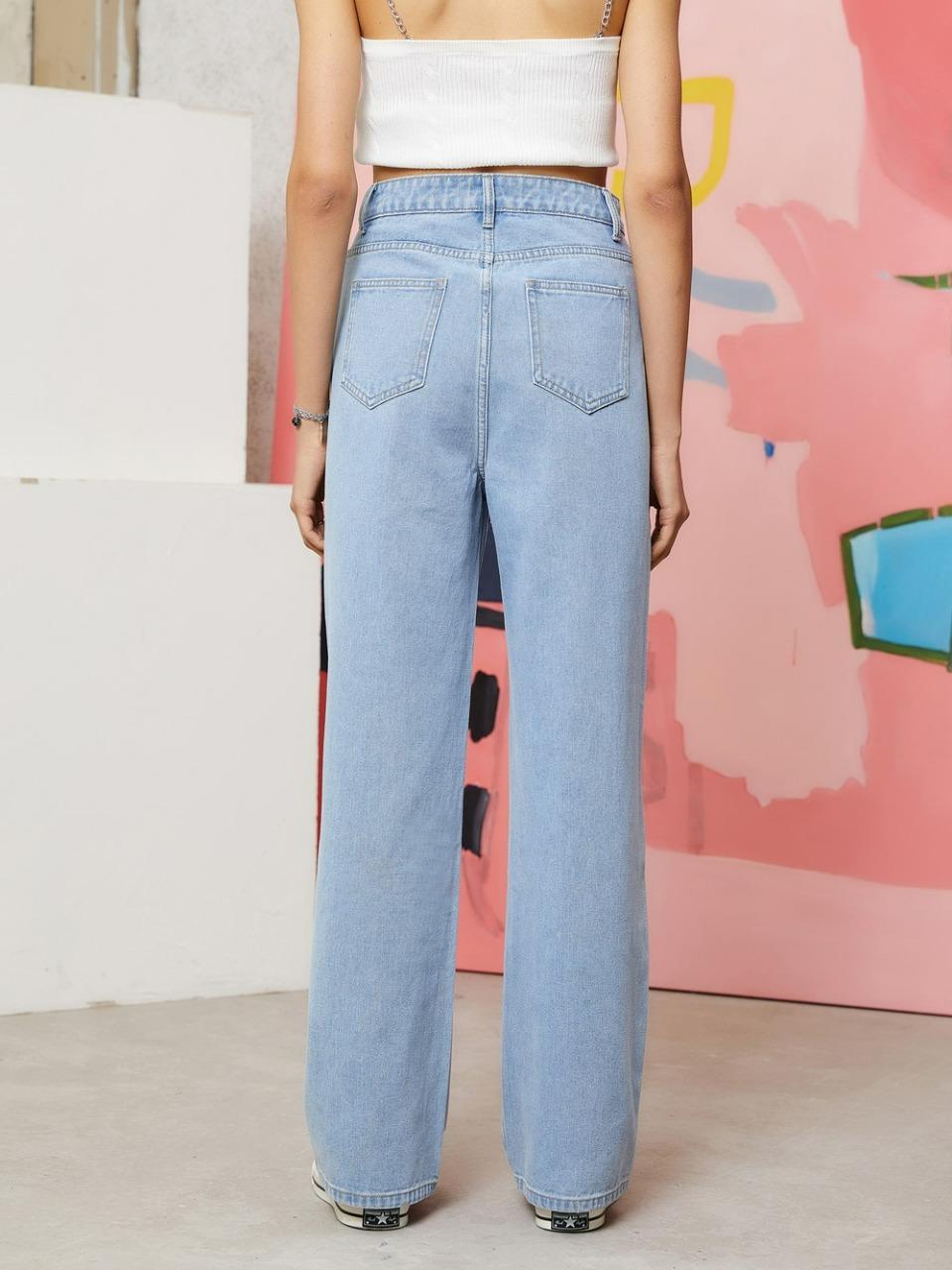 Women's Denim Solid Bell Bottom Jeans