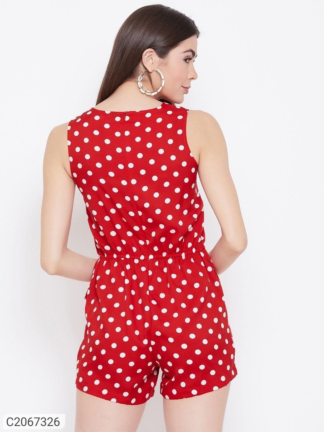 Flord polka drop waist jumpsuit