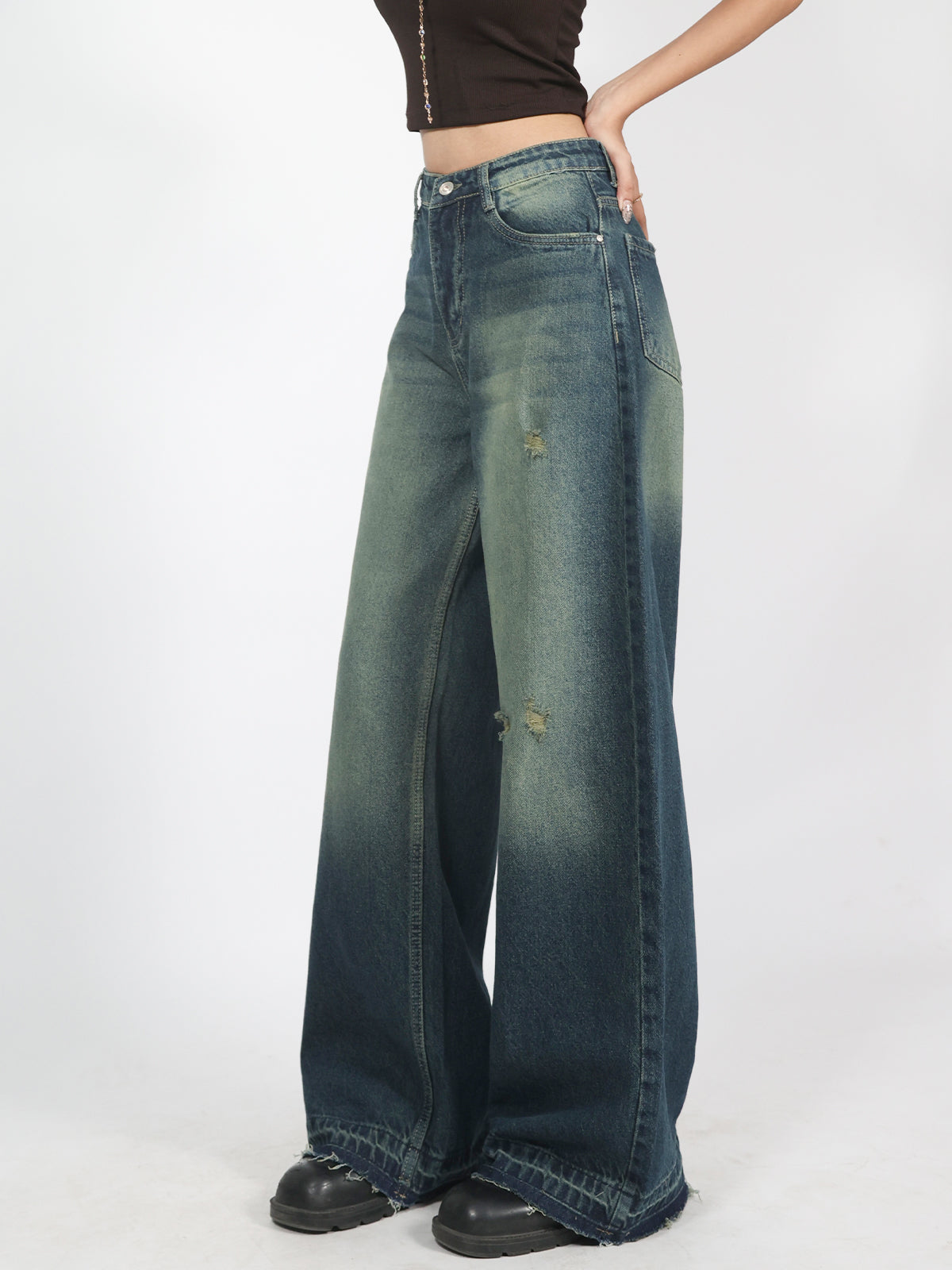 Dripdunk Elysian Fit Denims - Crolin Green