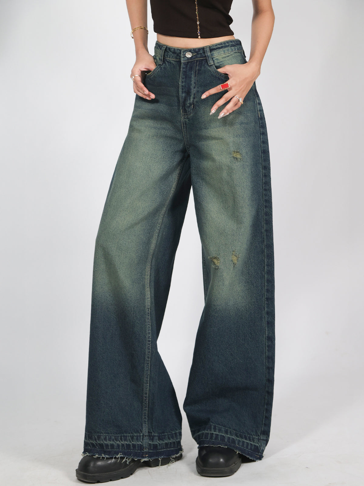 Dripdunk Elysian Fit Denims - Crolin Green