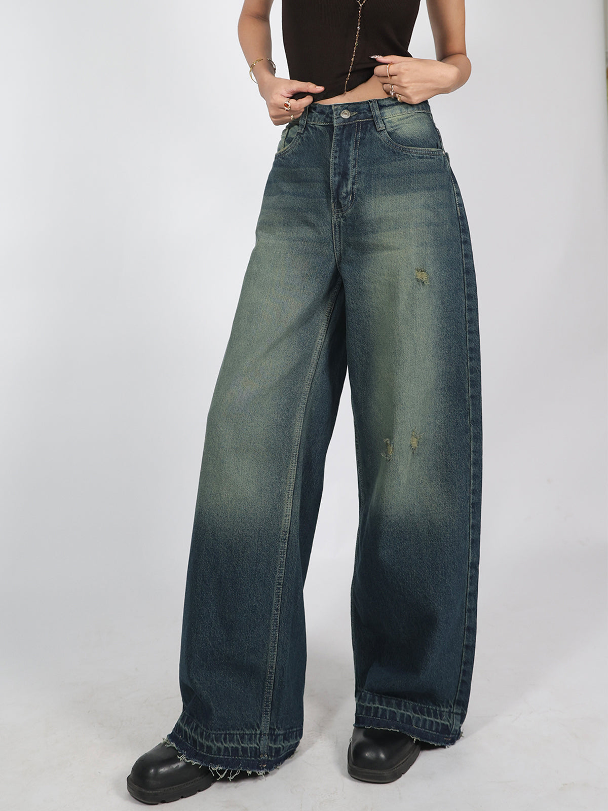 Dripdunk Elysian Fit Denims - Crolin Green