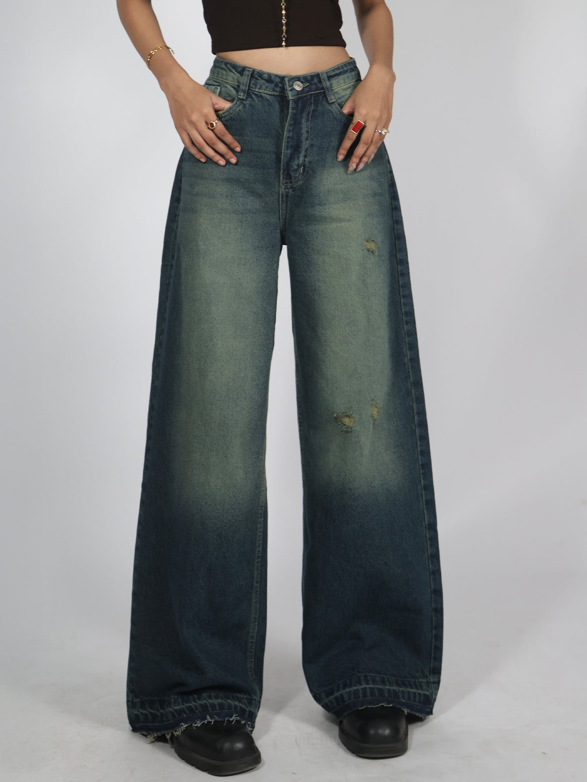Dripdunk Elysian Fit Denims - Crolin Green