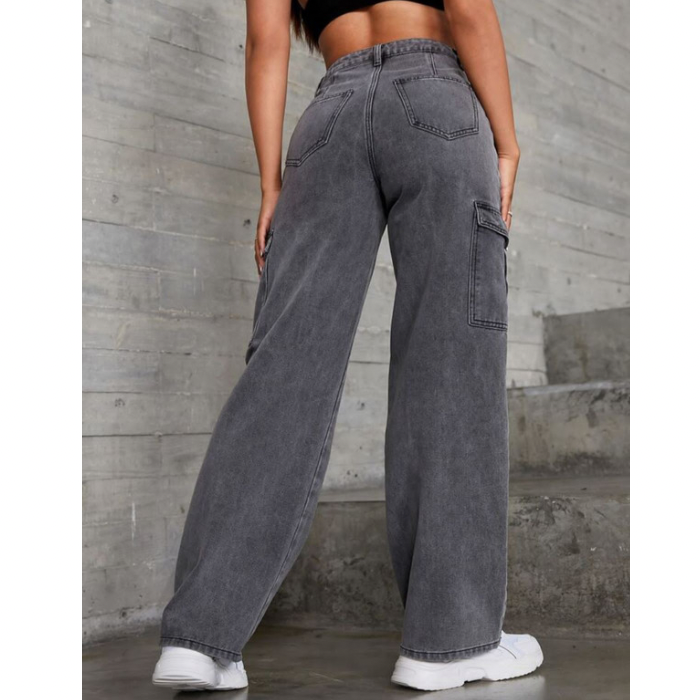 Good Girls GoneBad Cargo Denim - Grey - D-201