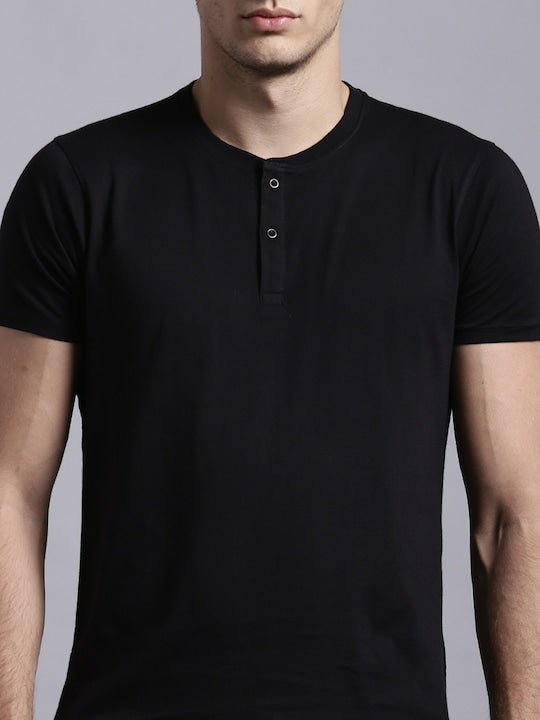 Iza Henley Tee - Black