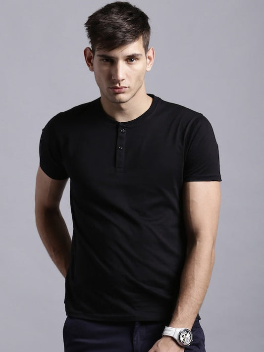 Iza Henley Tee - Black