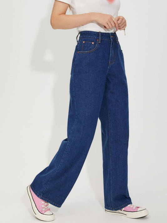 Women's Denim Solid Bell Bottom Jeans