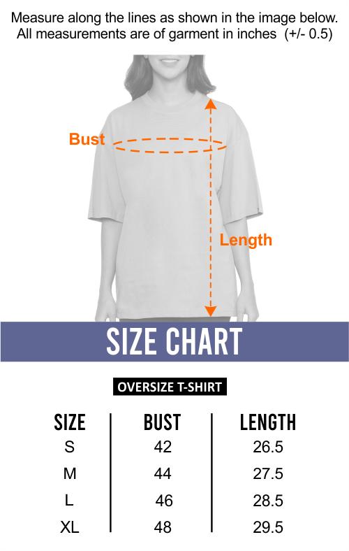 TeesHut Women's Casual Printed Oversized T-shirt