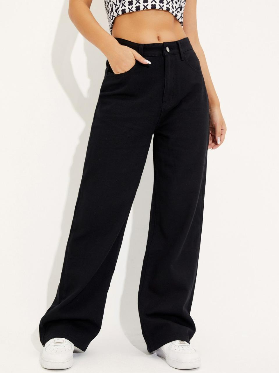 Women's Denim Solid Bell Bottom Jeans