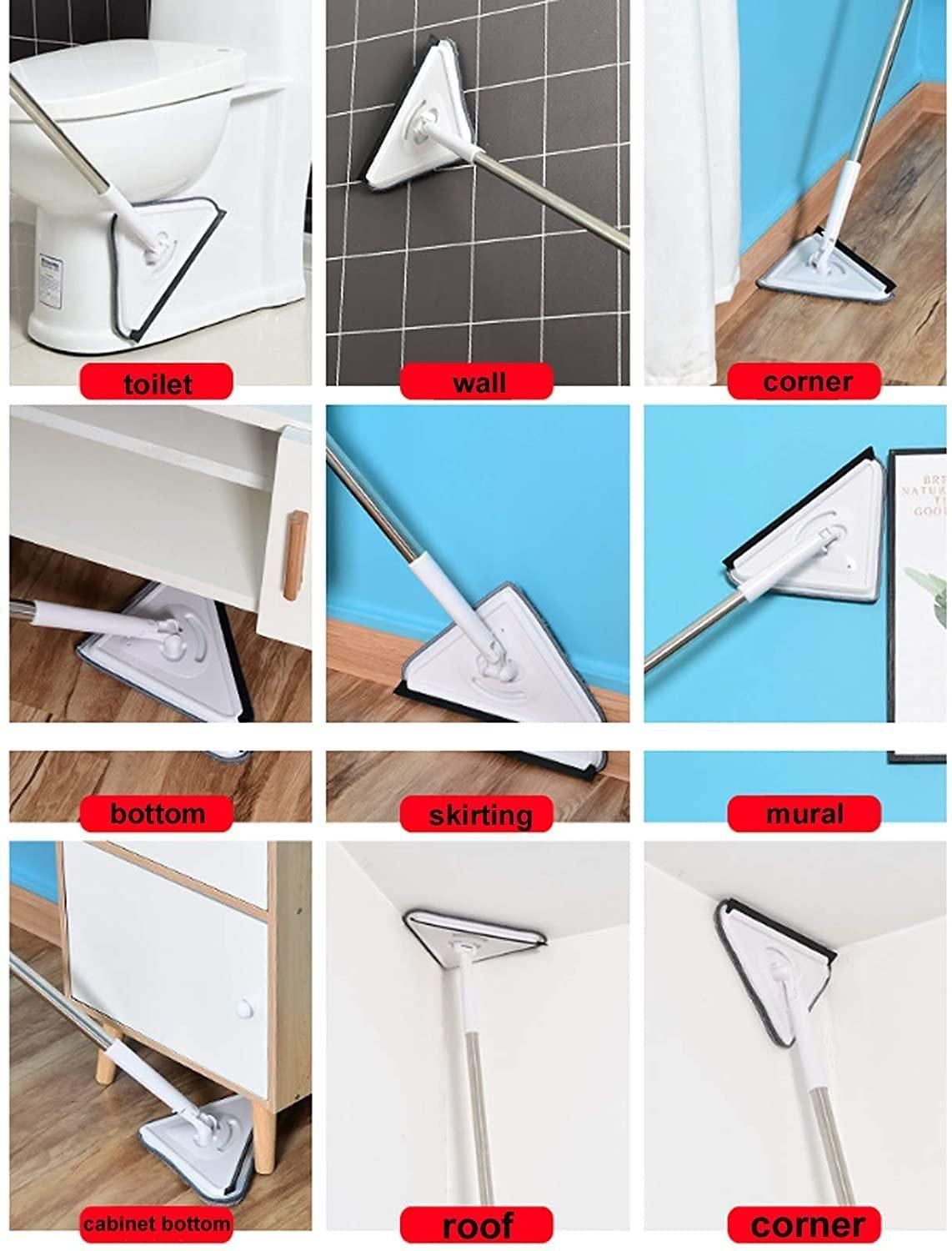 Rotatable Triangle Mop with Long Handle