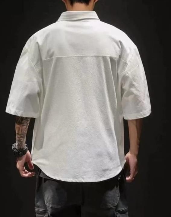 Cotton Solid Half Sleeves Mens Casual Shirt