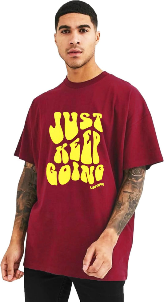Men's Printed Loose Fit Half Sleeve T-shirt