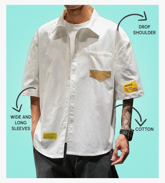 Cotton Solid Half Sleeves Mens Casual Shirt
