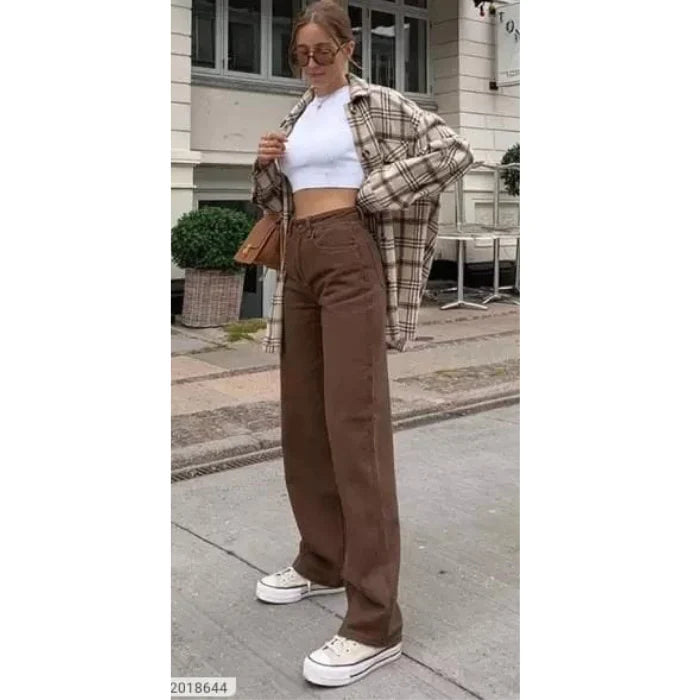Brown Bf Fit Denim