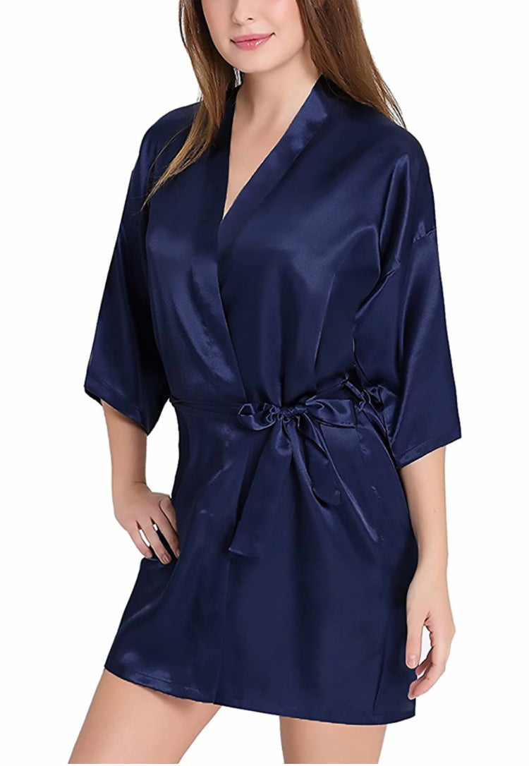 Dark Blue Women's Sartin Jurken