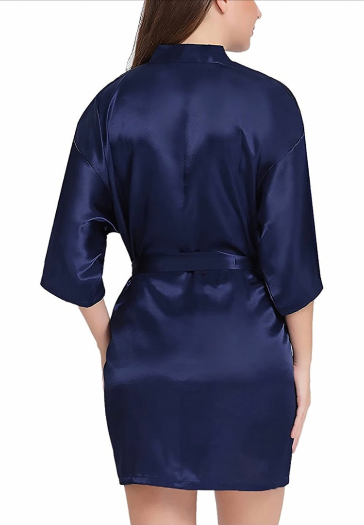 Dark Blue Women's Sartin Jurken