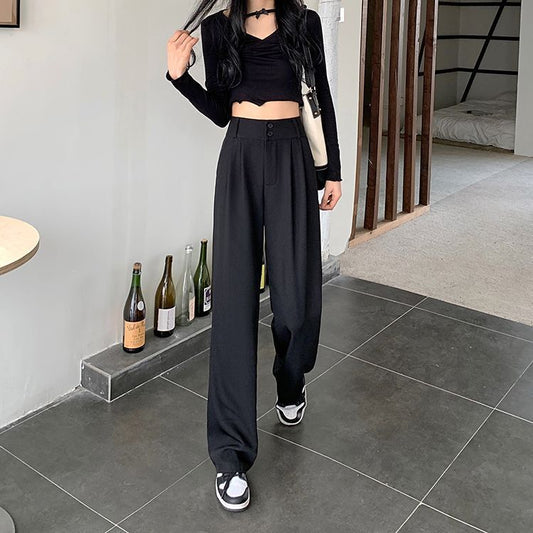 Korean Baggy Pants - Black