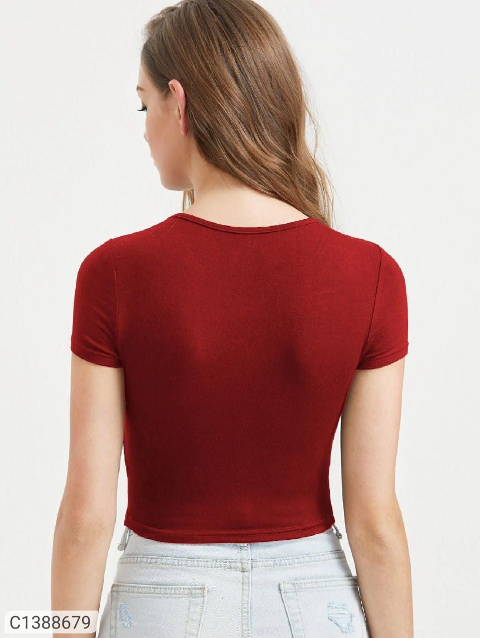 Red scrop women T shirt