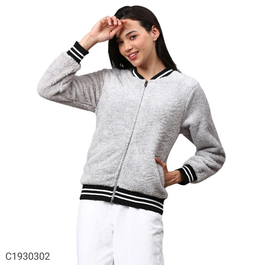 Grey baseball jacket