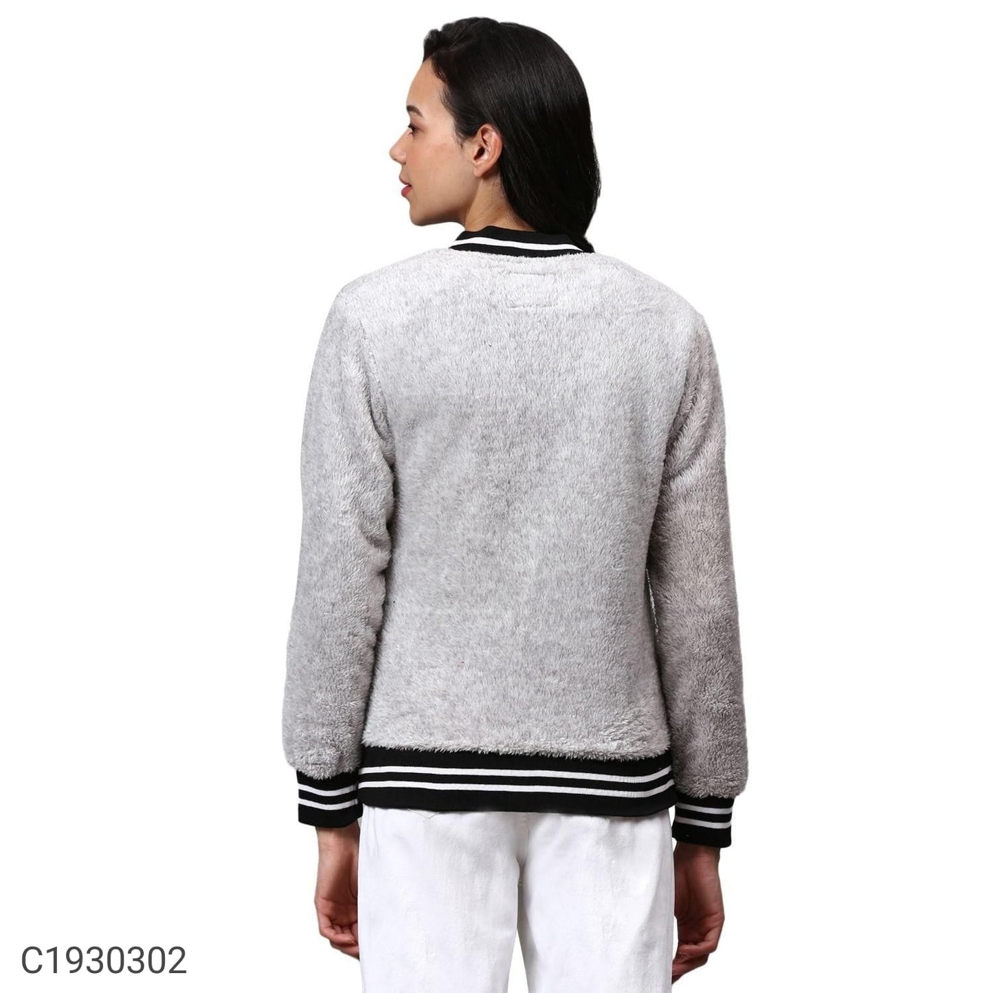 Grey baseball jacket