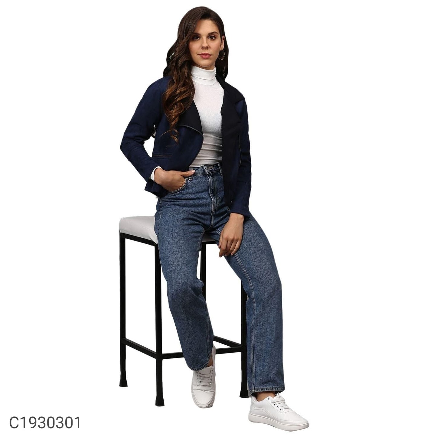 Plumb blue jacket