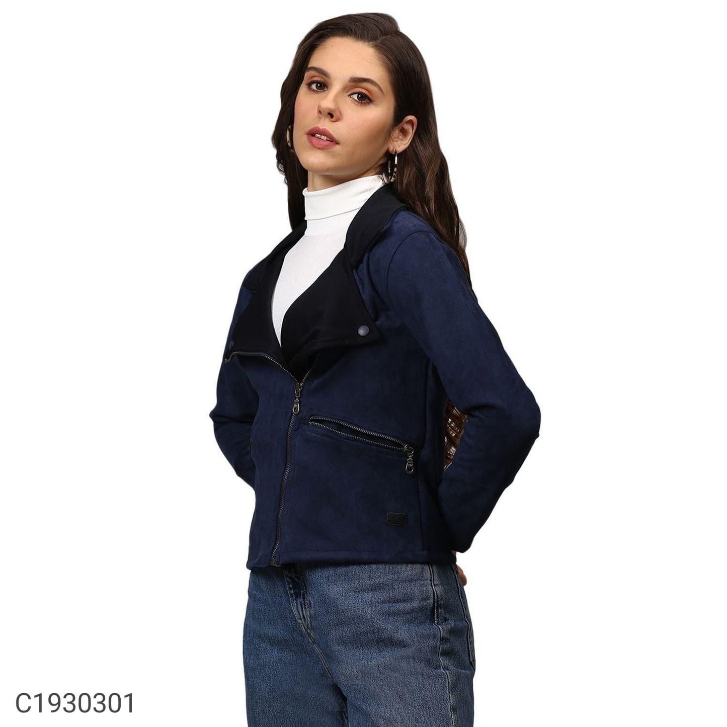 Plumb blue jacket