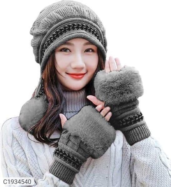 Pom cap with gloves - C1934544