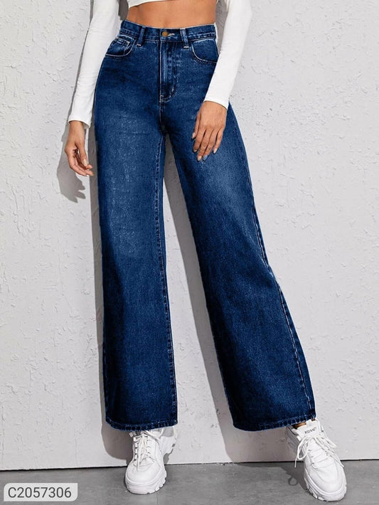 Boscs Wide Leg Denim - Blue