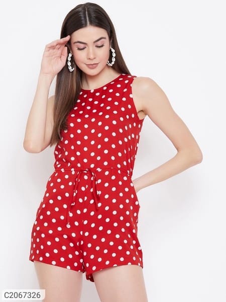 Flord polka drop waist jumpsuit