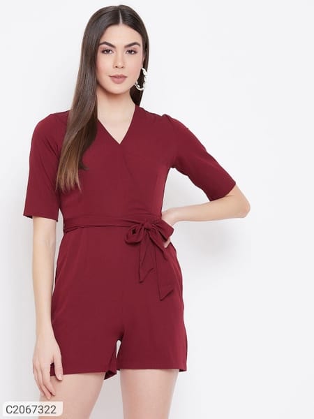 Flord red drop waist jumpsuit