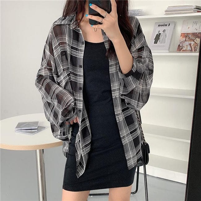 Drap Black Sheer Coord Set ( Top & Shirt)