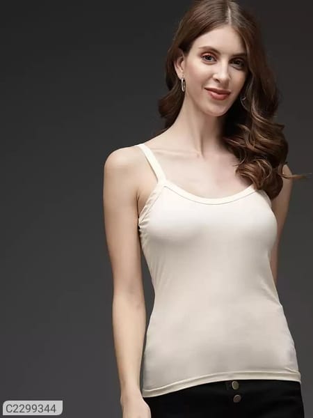 Women's Lycra Blend Solid Tops