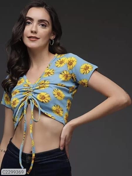 Women's Lycra Blend Solid Tops