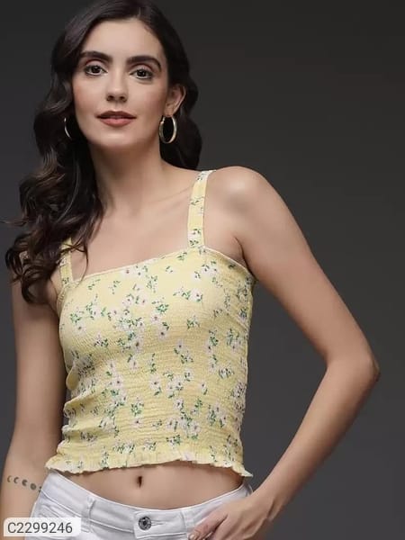 Women's Lycra Blend Solid Tops