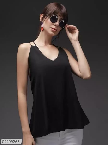 Women's Lycra Blend Solid Tops