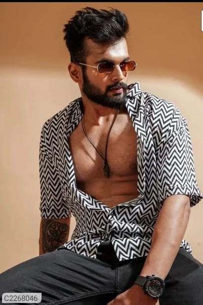 Sleeves Mens Casual Shirt
