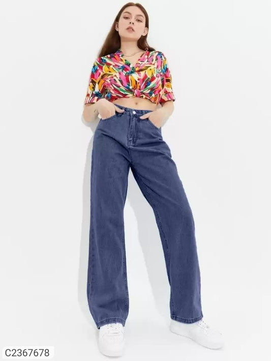 Skrit Blue Fall High Rise Jeans C2367678