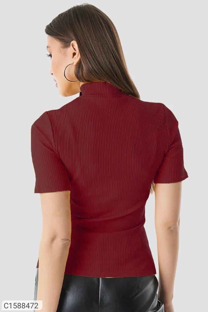 Red Women Solidam T shirt