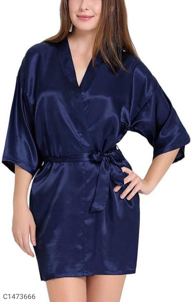 Dark Blue Women's Sartin Jurken