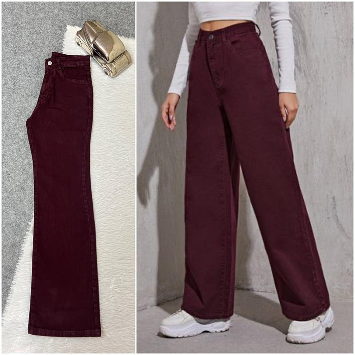 Mocha Brown High-Rise Ripped Jeans Red - SPP